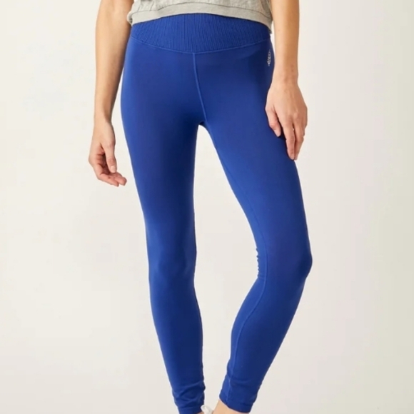 Free People Movement Good Karma High-Waisted Leggings Indigo Blue - Picture 3 of 8